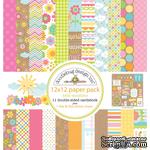 Набор кардстока от Doodlebug Cardstock - hello sunshine, двусторонний, 30,5 x 30,5 см - ScrapUA.com