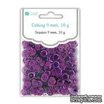 Пайетки круглые 9 мм, 10 г, цвет фиолетовый металлик, TM dpCraft (Dalprint) - ScrapUA.com