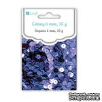 Пайетки круглые плоские,6мм, 10г, цвет голубой металл, TM dpCraft (Dalprint) - ScrapUA.com