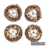 Декоративні гнізда Mini Decorative Nests, 4 шт, dpCraft - ScrapUA.com