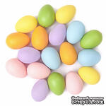 Набір великодніх яєць Easter Eggs Rainbow 4, пастельні, 18 шт, dpCraft - ScrapUA.com