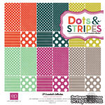 Набор бумаги от Echo Park &quot;Dots &amp; Stripes – Jewels&quot;, 30х30, 12 листов - ScrapUA.com