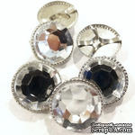 Набор брадсов Eyelet Outlet - Clear Brads Clear/Silver, цвет прозрачный, в серебристой оправе, 16 мм, 10 штук - ScrapUA.com