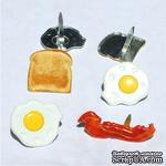 Набор брадсов Eyelet Outlet - Breakfast Brads, 12 штук - ScrapUA.com