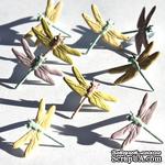 Набор брадсов Eyelet Outlet - Dragonfly Brads - Pastel, 12 шт - ScrapUA.com
