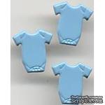 Набор брадсов Eyelet Outlet - Baby Shirt Brads Blue, цвет голубой, 12 штук - ScrapUA.com