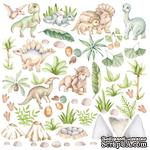 Лист с картинками для вырезания Dinosauria 30,5х30,5 см, ТМ Фабрика Декора - ScrapUA.com