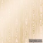 Лист односторонней бумаги с фольгированием Golden Wood Texture Beige, ТМ Фабрика Декора - ScrapUA.com