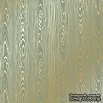 Лист односторонней бумаги с фольгированием Golden Wood Texture Olive,ТМ Фабрика Декора - ScrapUA.com
