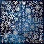 Аркуш одностороннього паперу зі срібним тисненням, дизайн &quot;Silver Snowflakes Night garden&quot;, ТМ Фабрика Декору - ScrapUA.com