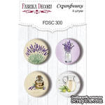 Скрапфишки 4шт. Набор 300, Lavender Provence, ТМ Фабрика Декору - ScrapUA.com