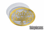Заготовка для шейкера Happy holidays 9.3x6.8 см, колір золото, ТМ Фабрика Декору - ScrapUA.com