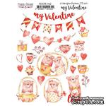 Набор наклеек (стикеров) 22 шт My Valentine #162, ТМ Фабрика Декора - ScrapUA.com