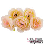Квіти еустоми Кремові з рожевим, 1шт, ТМ Фабрика Декора - ScrapUA.com
