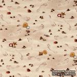 Ткань 100% хлопок - Следы и ракушки на песке, 45х55 см - ScrapUA.com