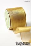 Широкая золотая металлизированная лента Gold Metallic, ширина - 64 мм, длина 90 см - ScrapUA.com