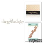 Пластины для фольгирования от Spellbinders - Faux Script Happy Birthday - ScrapUA.com