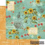 Лист бумаги Graphic 45 - Time to Flourish - August Flourish, размер 30х30 см, двусторонняя - ScrapUA.com