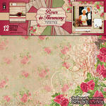 Набор скрапбумаги HOTP - Roses Harmony Paper Pack, 12 листов, размер 30х30 см - ScrapUA.com