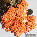Плоские цветочки, цвет: оранжевый, 1,5 см - ScrapUA.com