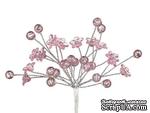 Мини-веточки с акриловыми цветочками от Scrapberry&#039;s РОЗОВЫЕ  6 шт - ScrapUA.com