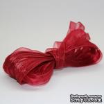 Ленточка из органзы Dark red, 6мм, цвет темно-красный, 5 м - ScrapUA.com