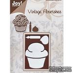 Лезвие Joy! Craft Dies - Vintage - Cupcake &amp; Candle MD - Пироженое со свечой - ScrapUA.com