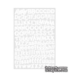 Наклейки - алфавит из кардстока от  Karen Foster, цвет белый - ScrapUA.com