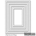 Лезвие My Favorite Things - Die-namics Stitched Rectangle Scallop Edge Frames, 4 шт. - ScrapUA.com