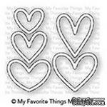 Лезвие My Favorite Things - Die-namics Lots of Hearts Outlines - ScrapUA.com