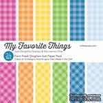 Набор бумаги My Favorite Things - Farm Fresh Gingham Paper Pack, размер 15х15 см, 24 листа. - ScrapUA.com