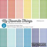 Набор бумаги My Favorite Things - Tiny Check Paper Pack, размер 15х15 см, 24 листа. - ScrapUA.com