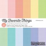 Набор бумаги My Favorite Things - Graphic Grid Pastels Paper Pack, размер 15х15 см, 24 листа. - ScrapUA.com