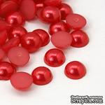 Полужемчужинки Crimson, 12x5мм, цвет красный, 10 шт. - ScrapUA.com