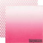 Лист скрапбумаги от Echo Park - Hot Pink Ombre, 30х30 см - ScrapUA.com