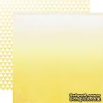 Лист скрапбумаги от Echo Park - Yellow Ombre, 30х30 см - ScrapUA.com