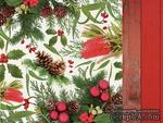 Двусторонний лист скрапбумаги от Kaisercraft - Basecoat Christmas Collection - Flora, 30 x 30 см. - ScrapUA.com