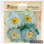 Набор объемных цветов Petaloo - Ruffled Peony - Teal - ScrapUA.com