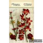 Набор объемных цветов Petaloo - FloralEphemera - Red - ScrapUA.com