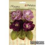 Набор объемных цветов Petaloo - Botanica Blooms x4 - Lavender and Purple - ScrapUA.com