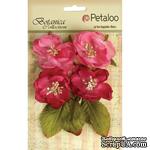 Набор объемных цветов Petaloo - Botanica Blooms x4 - Fuchsia - ScrapUA.com