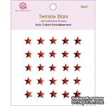 Кристаллы на клеевой основе Queen &amp; Co - Twinkle Self-Adhesive Embellishments Stars/Red - ScrapUA.com