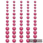 Половинки жемчужин на клеевой основе Queen &amp; Co - Pearls Pretty Pink, 60 штук - ScrapUA.com