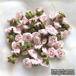Головки розы, цвет розовый, 17 мм, без ножки, 1 штука - ScrapUA.com