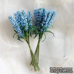 Веточки декоративные с листиками, цвет голубой, 1 пучок из 10 штук - ScrapUA.com