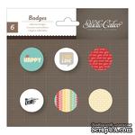 Самоклеющиеся украшения-фишки Studio Calico - Snippets Self-Adhesive Tin Badges - ScrapUA.com