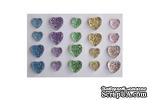 Клеевые сердечки от ScrapBerry&#039;s, 20 шт., 8 и 10 мм., пастельные - ScrapUA.com