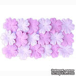 Набор цветов из шелковичной бумаги, 2 цвета 20 шт., 28мм, цвет светло-розовый, розовый - ScrapUA.com