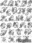 Набор акриловых штампов от Flourishes - Letters in Blossom - ScrapUA.com