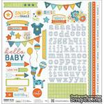 Наклейки от Paper House - Hello Baby Cardstock Stickers - Blue Boy, 30x30 см - ScrapUA.com
